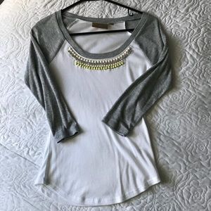 Classic Baseball Tee with Jewels